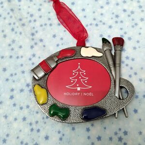 Studio Decor Paint Painter Artist Palette Christmas Ornament Photo Frame Enamel